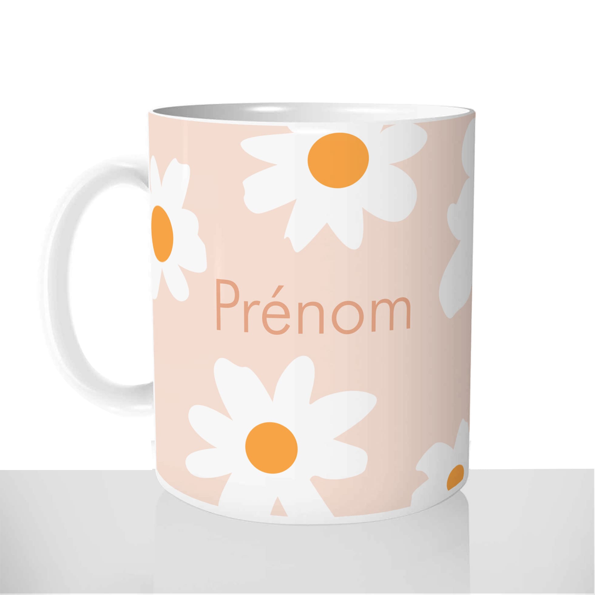 mug-tasse-blanc-brillant-personnalisé-fleurs-paquerettes-prenom-nom-drole-idée-cadeau-original-personnalisable-francais