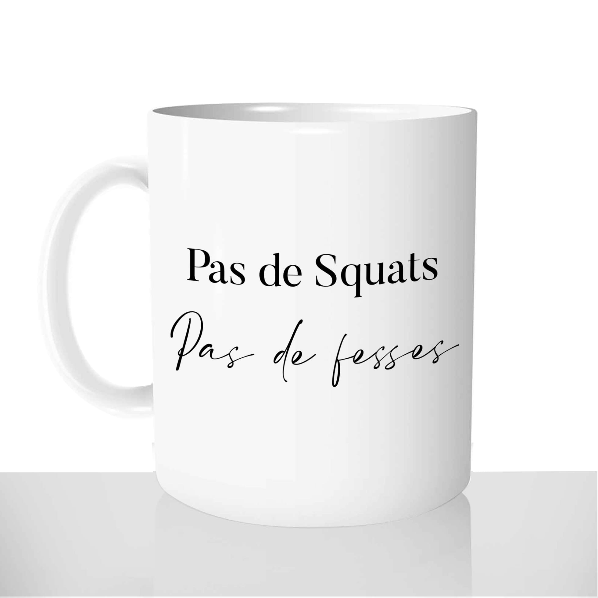 mug-blanc-brillant-personnalisé-offrir-pas-de-squats-pas-de-fesses-boule-booty-sport-fun-personnalisable-idée-cadeau-original