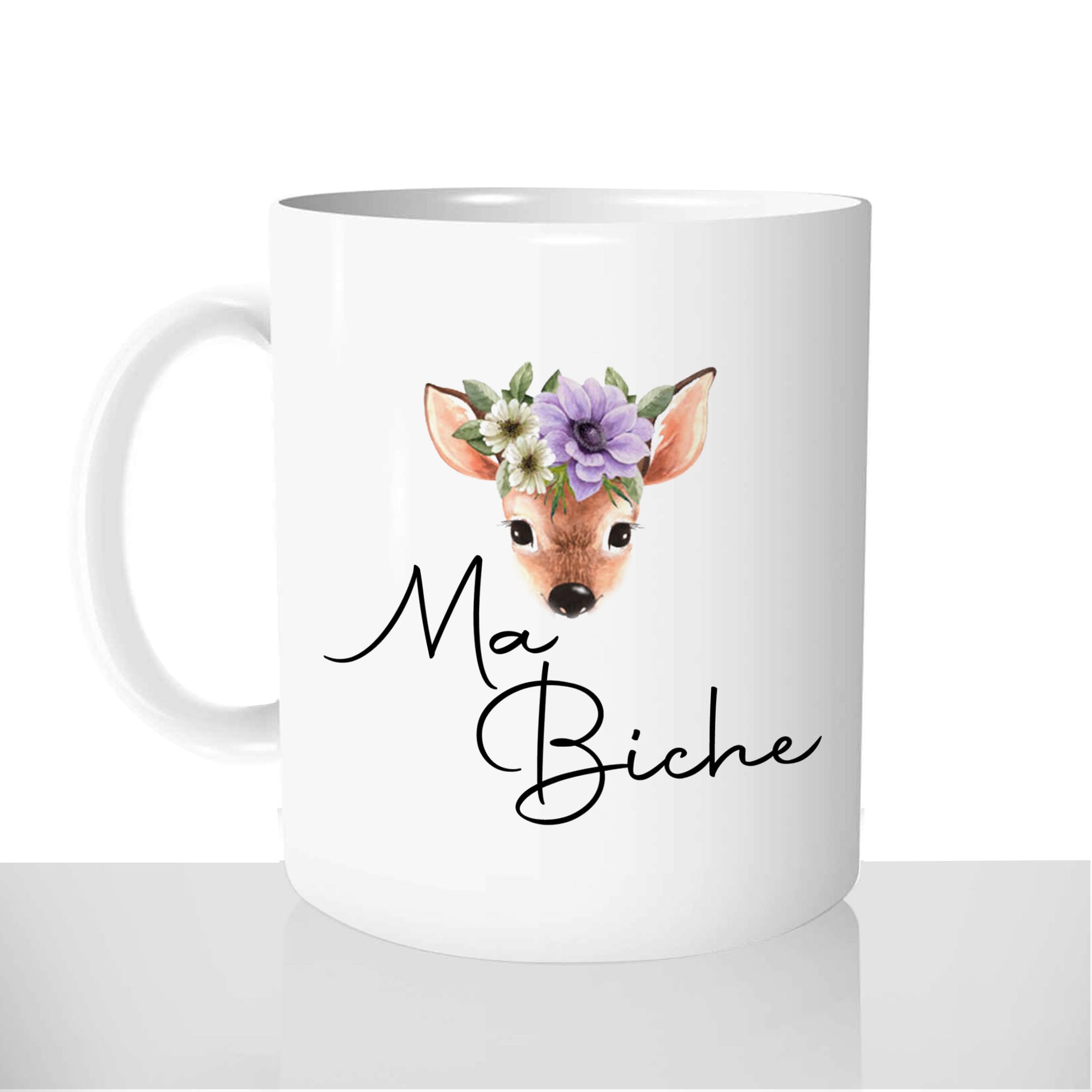 mug-blanc-céramique-personnalisable-tasse-11oz-ma-biche-fleur-animal-mignon-collègue-personnalisé-fun-idée-cadeau-original