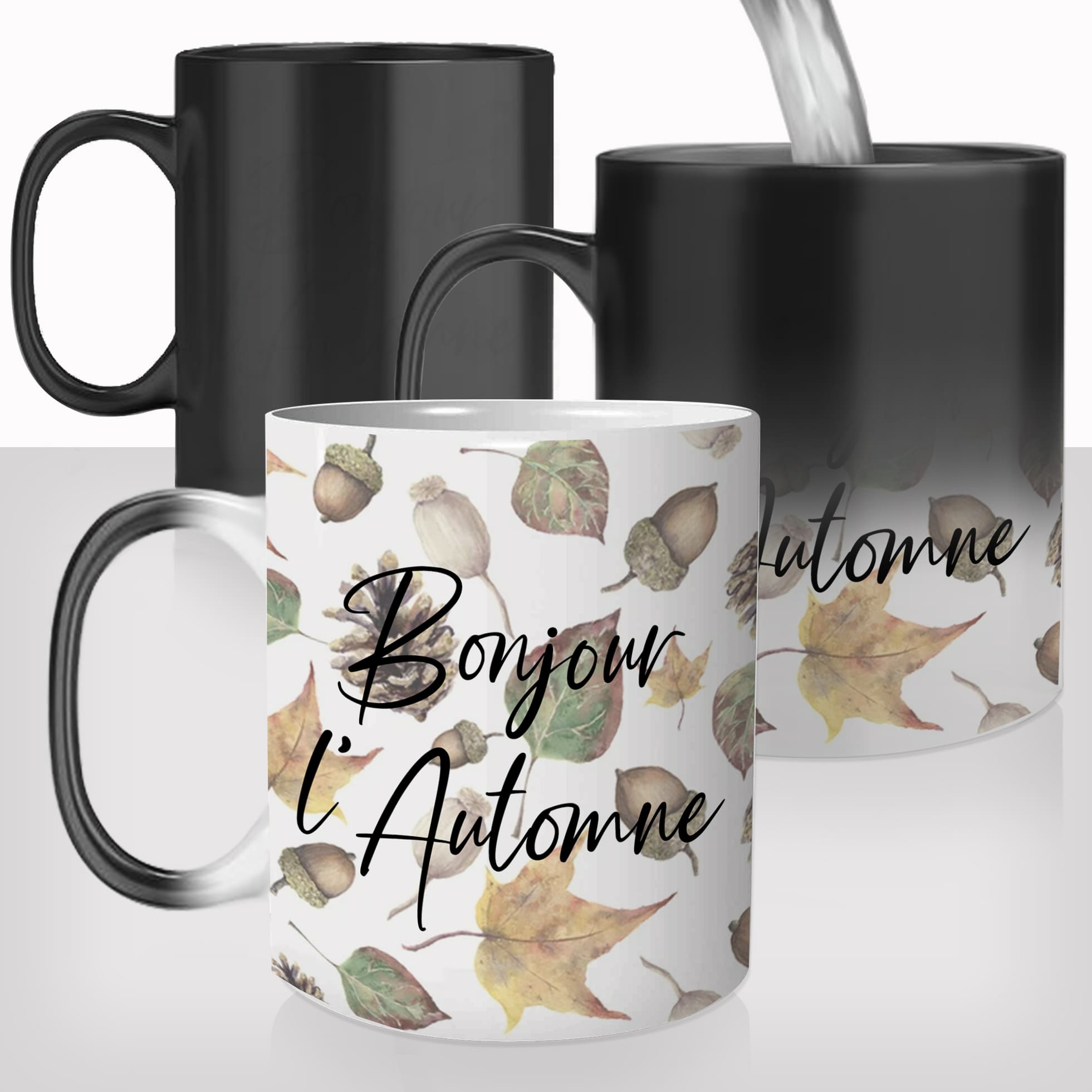 mug-magique-personnalisable-thermoreactif-tasse-thermique-saison-automne-feuilles-gland-forets-bonjour-personnalisé-fun-idée-cadeau-original