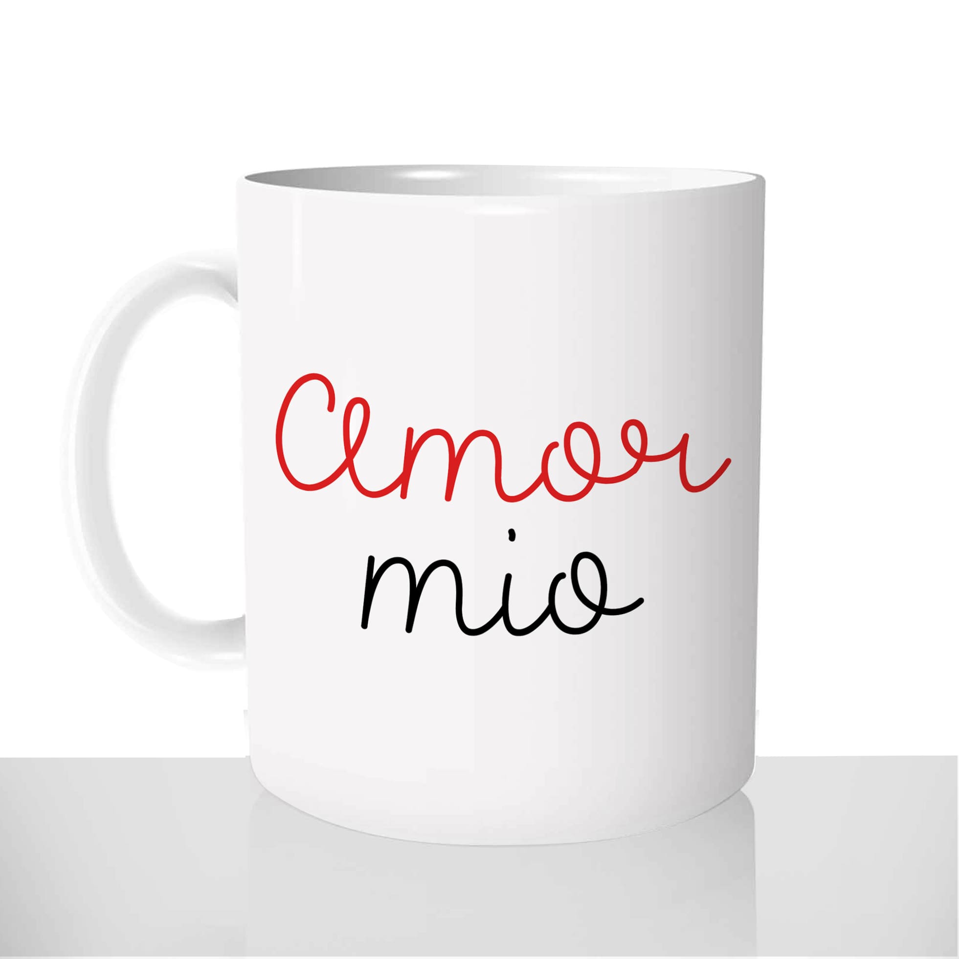 mug - blanc-brillant-personnalisé-amor-mio-photo-personnalisé-image-mon-amour-love-fun-idée-cadeau-original