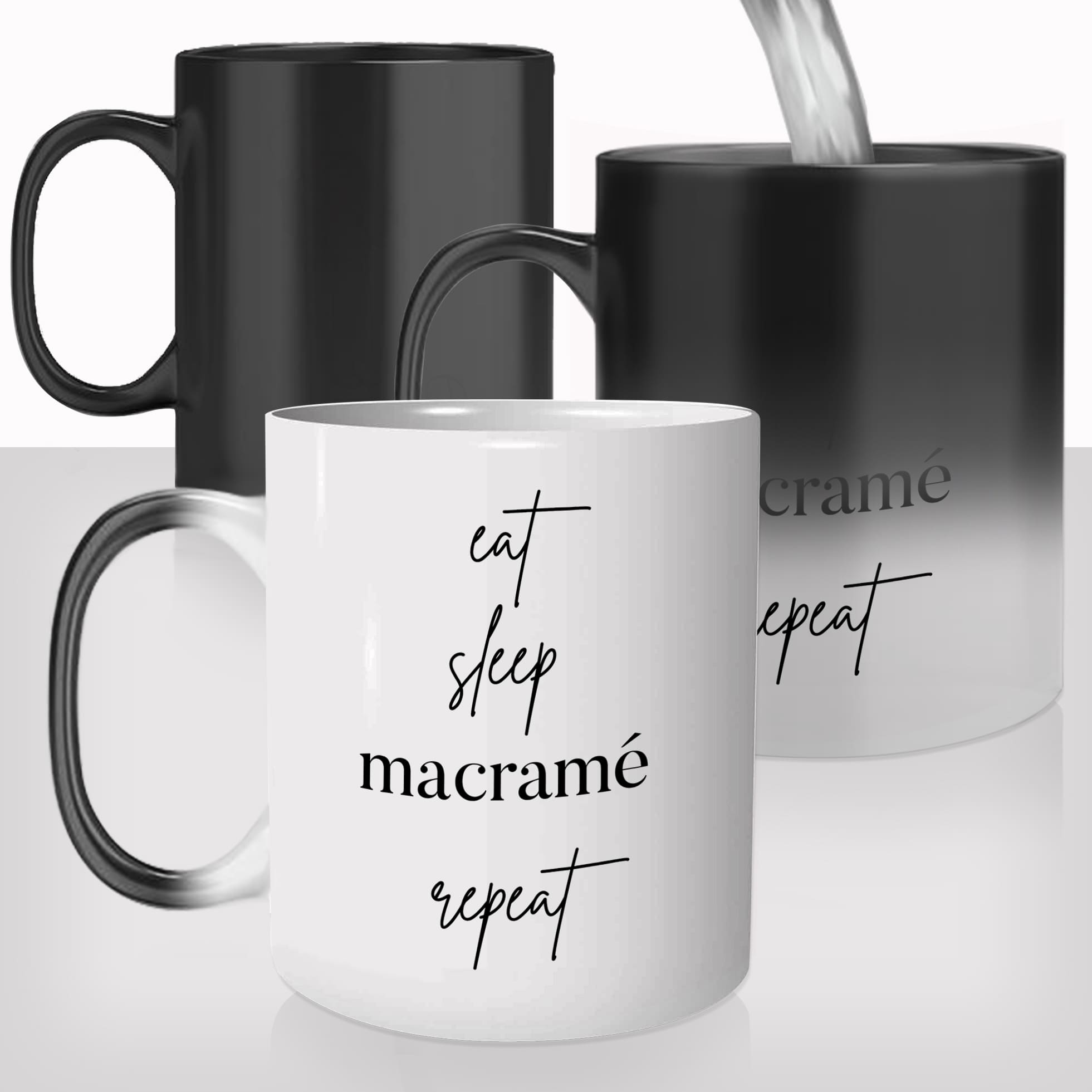 Mug Magique Eat Sleep Macramé Repeat