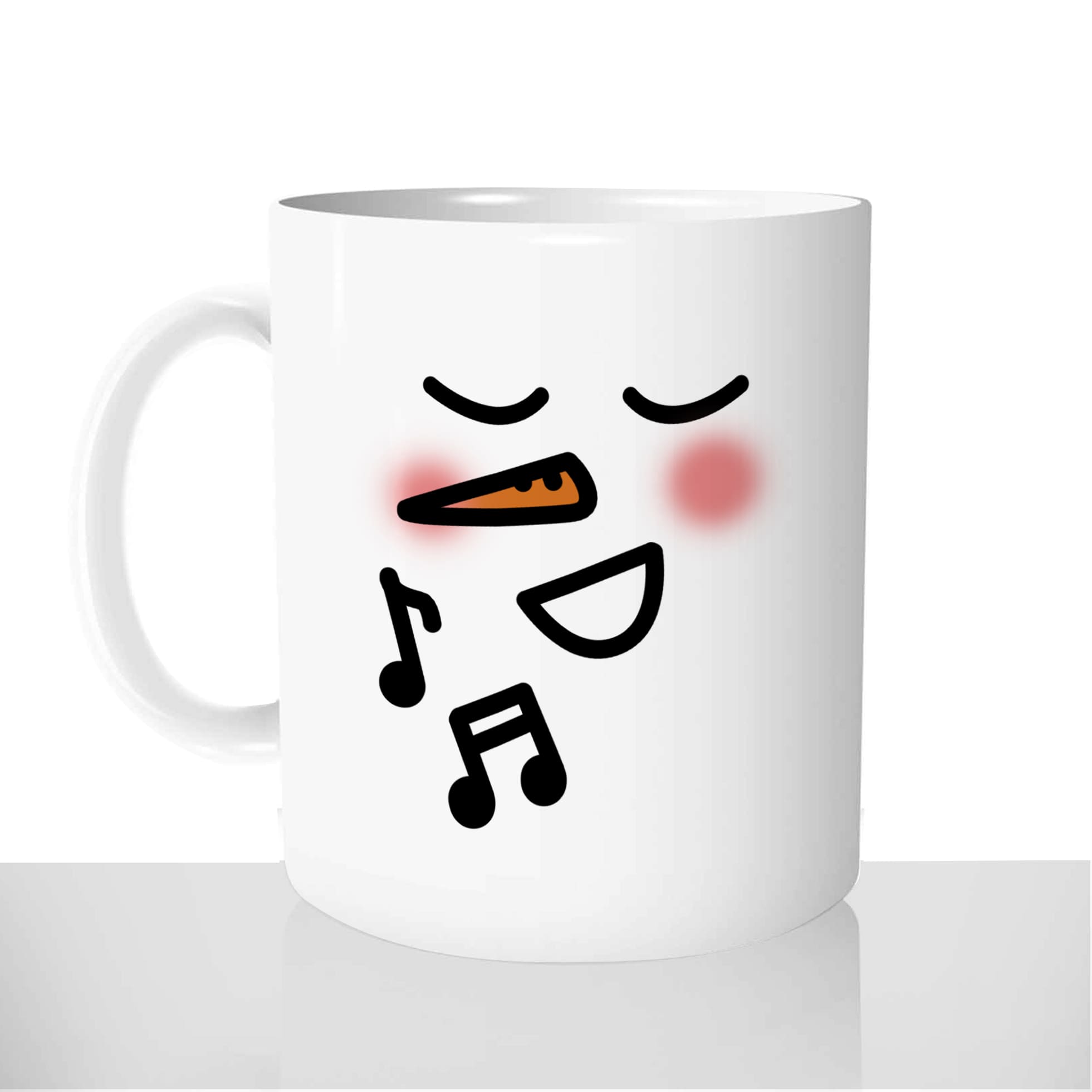mug - blanc-brillant-personnalisé-pas-cher-joli-bonhomme-de-neige-mignon-noel-hiver-chamallow-fun-idée-cadeau-original