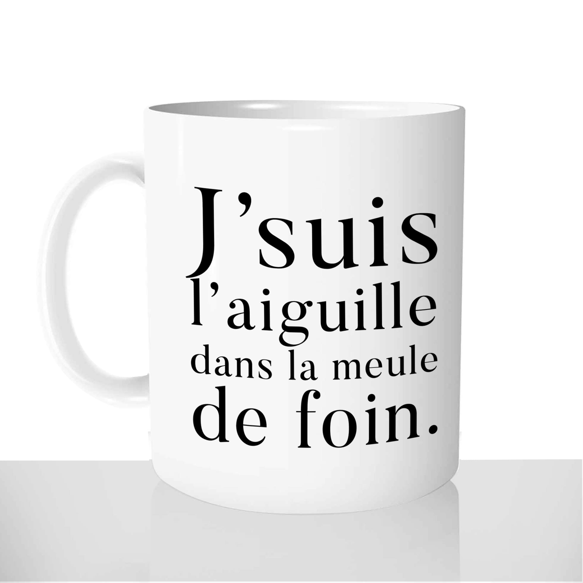 mug - blanc-brillant-personnalisé-pas-cher-laiguille-dans-la-meule-de-foin-unique-femme-personnalisé-fun-idée-cadeau-original