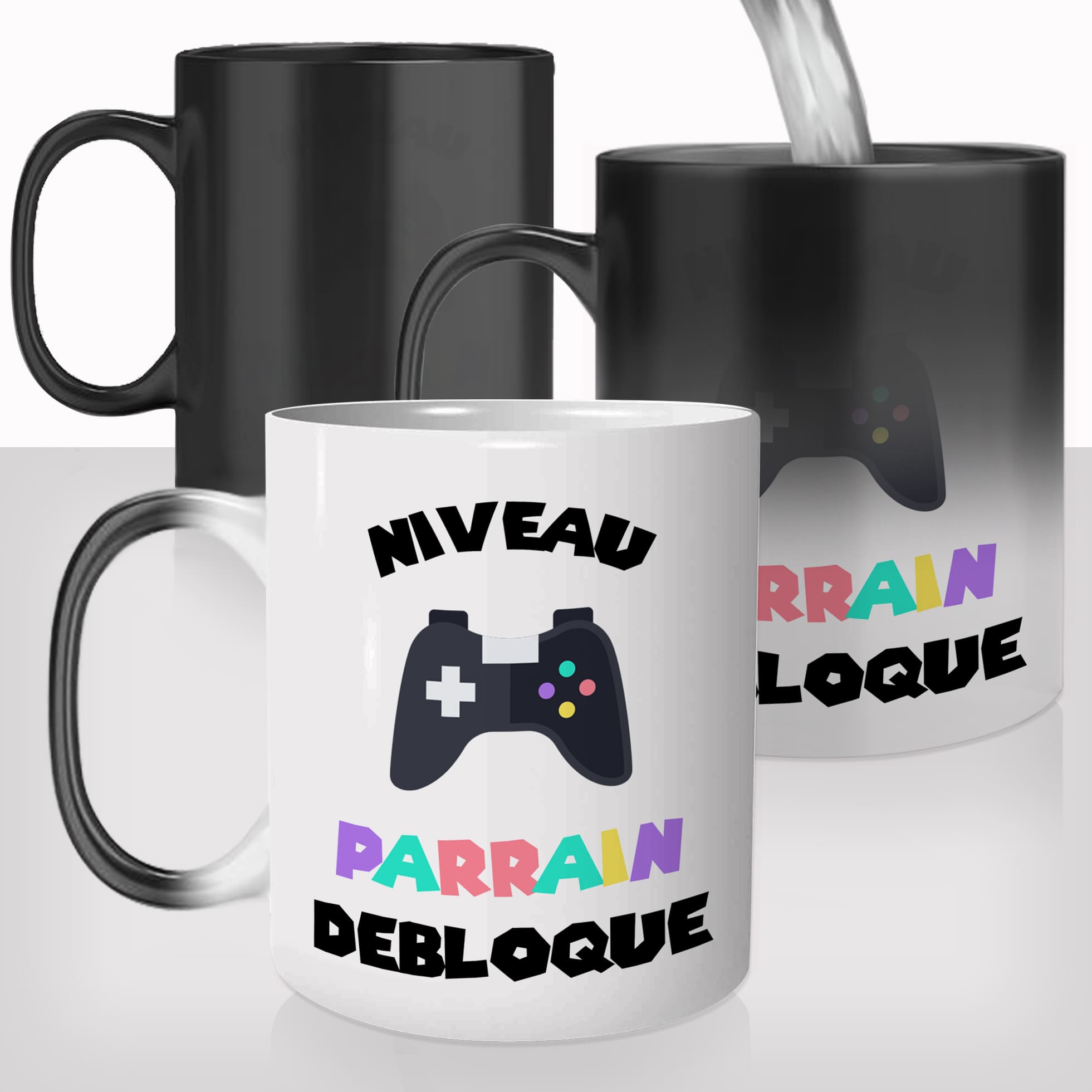 mug-magique-thasse-thermoréactive-thermoréactif-mugs-cadeau-surprise-pas-cher-gamer-niveau-parrain-débloqué-jeu-vidéo-manette-naissance