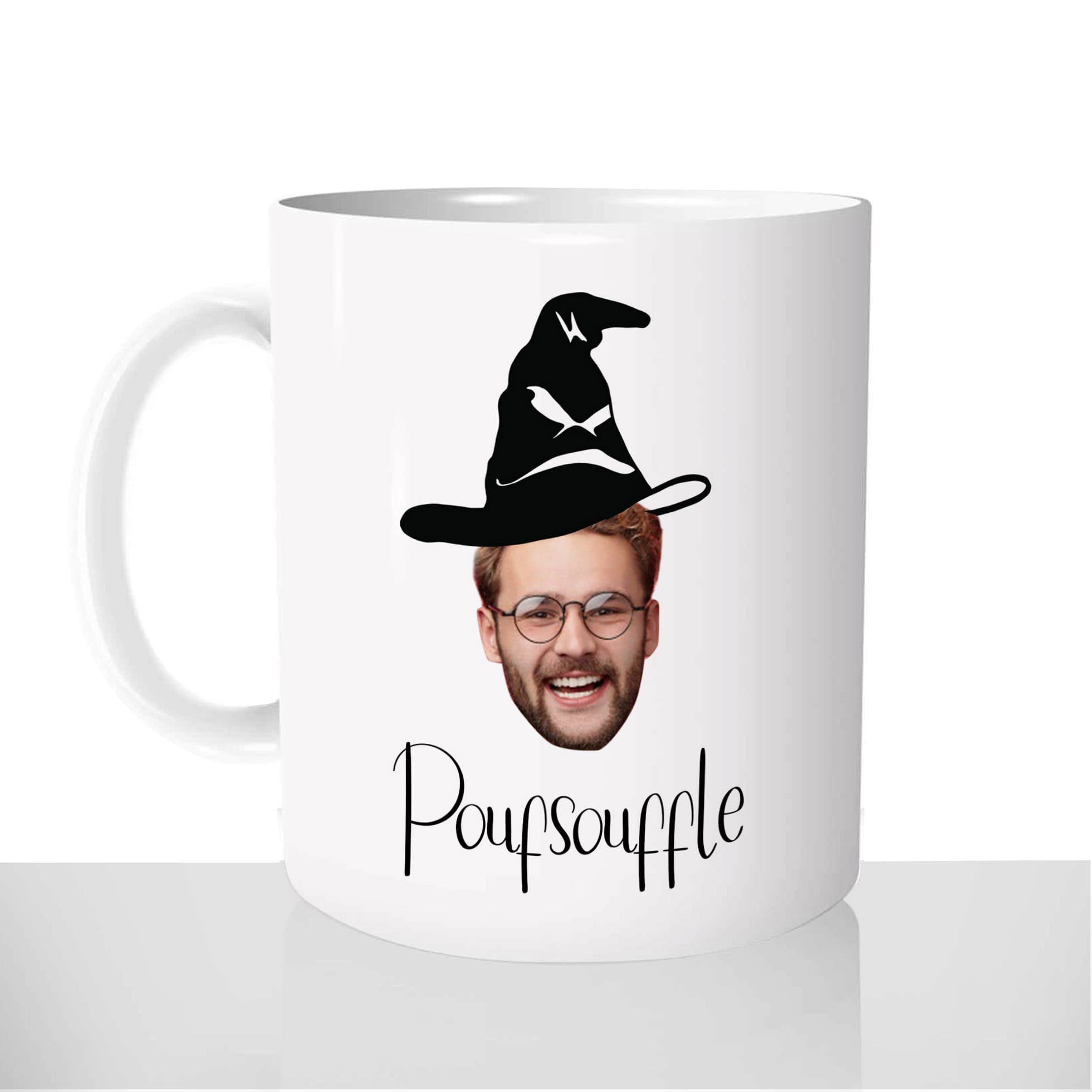 mug-blanc-céramique-11oz-france-mugs-surprise-pas-cher-chapeau-sorcier-serpentard-griffon-dor-poufsouffle-photo