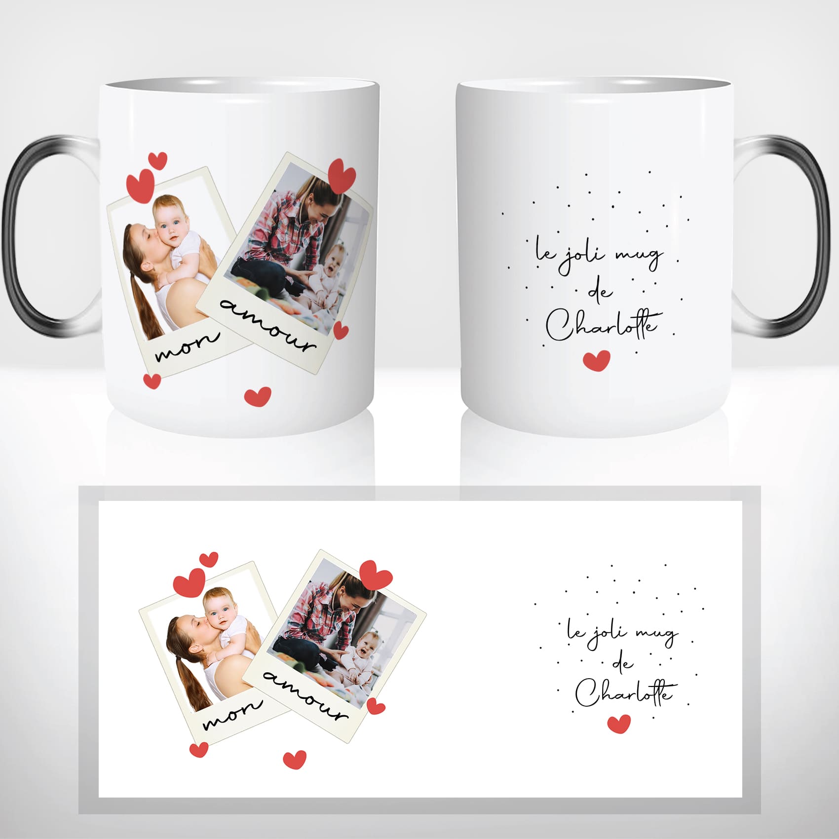 Personnalisation Photo Amour Mug Magique 