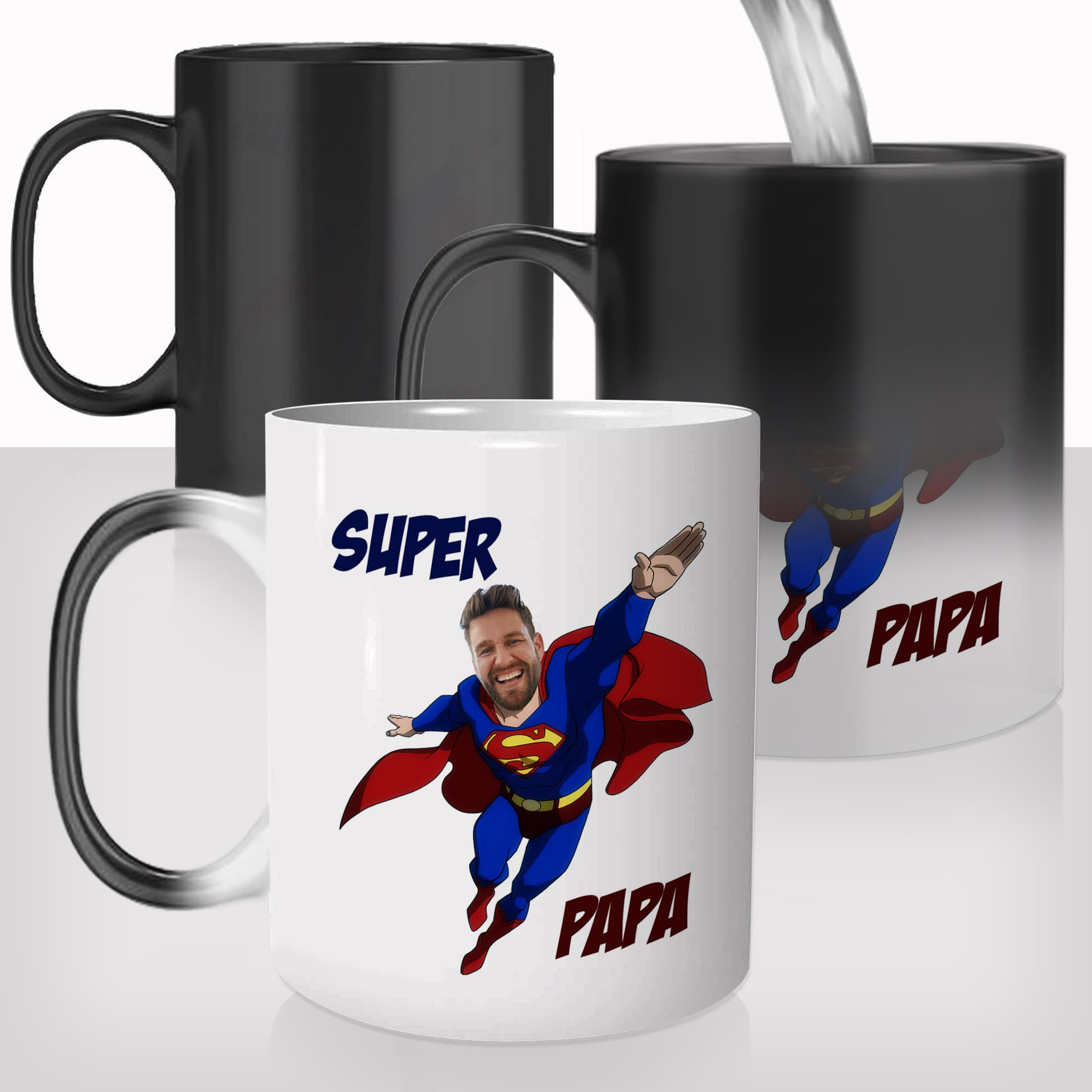 mug-magique-thasse-thermoréactive-thermoréactif-mugs-cadeau-surprise-pas-cher-super-papa-héro-tete-visage-personnalisable