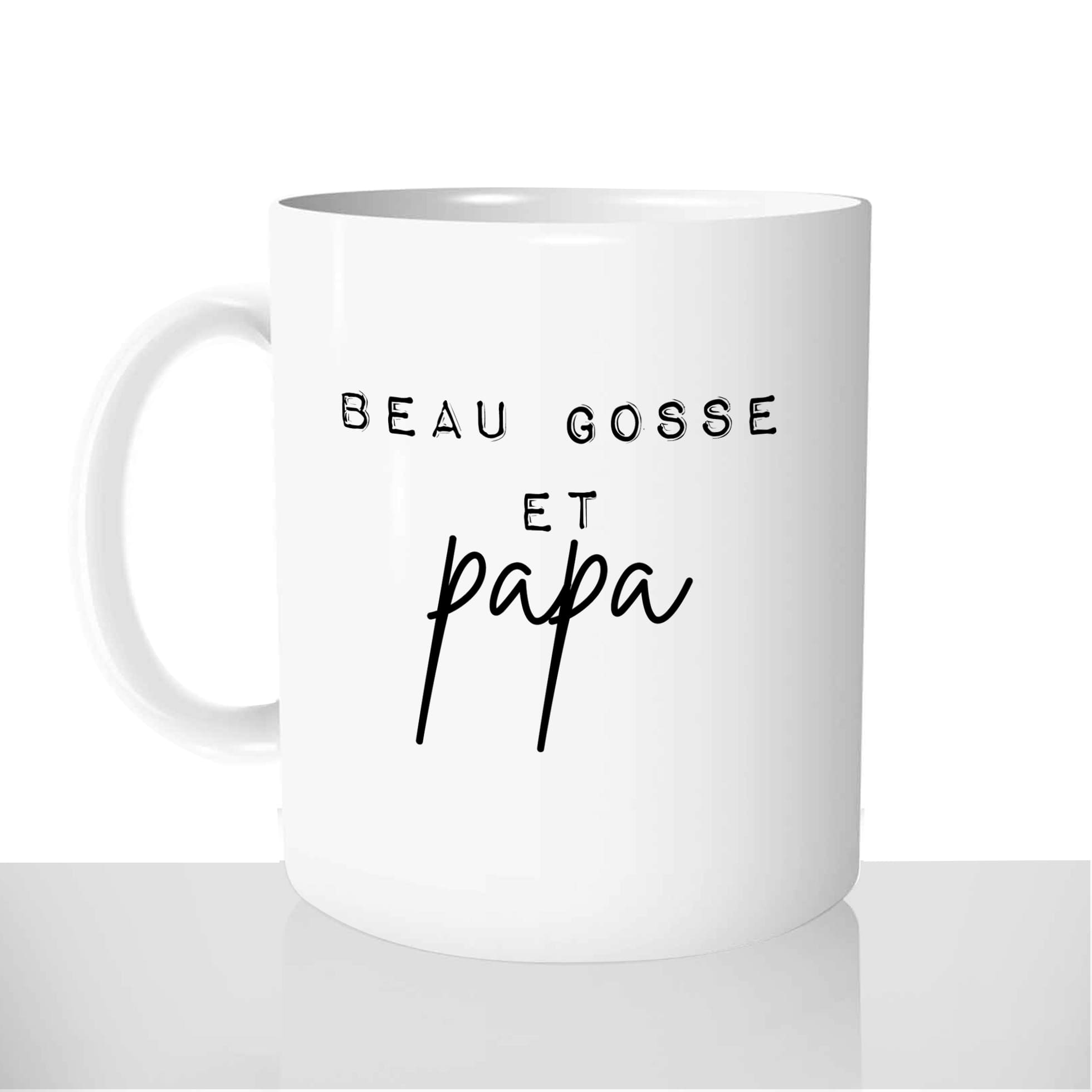 mug-blanc-céramique-11oz-france-mugs-surprise-pas-cher-beau-gosse-et-papa-fête-des-pères-papou-homme-mignon-fun