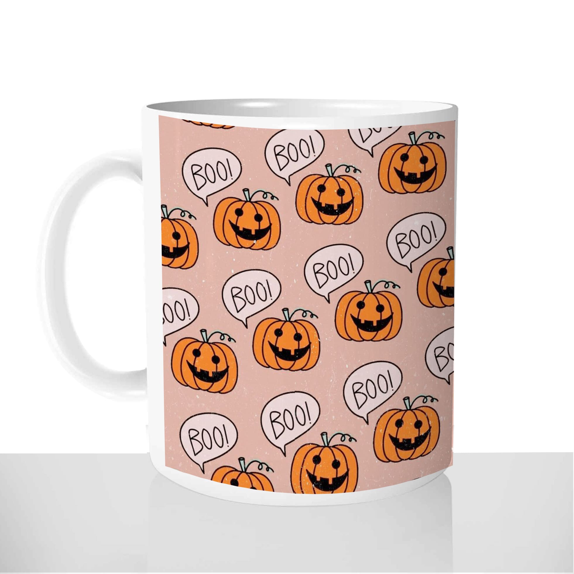 Tapis De Tasse Brodée Halloween / Thé / Café / Chat / Citrouille / Fantôme / Sorcière / Coton Et