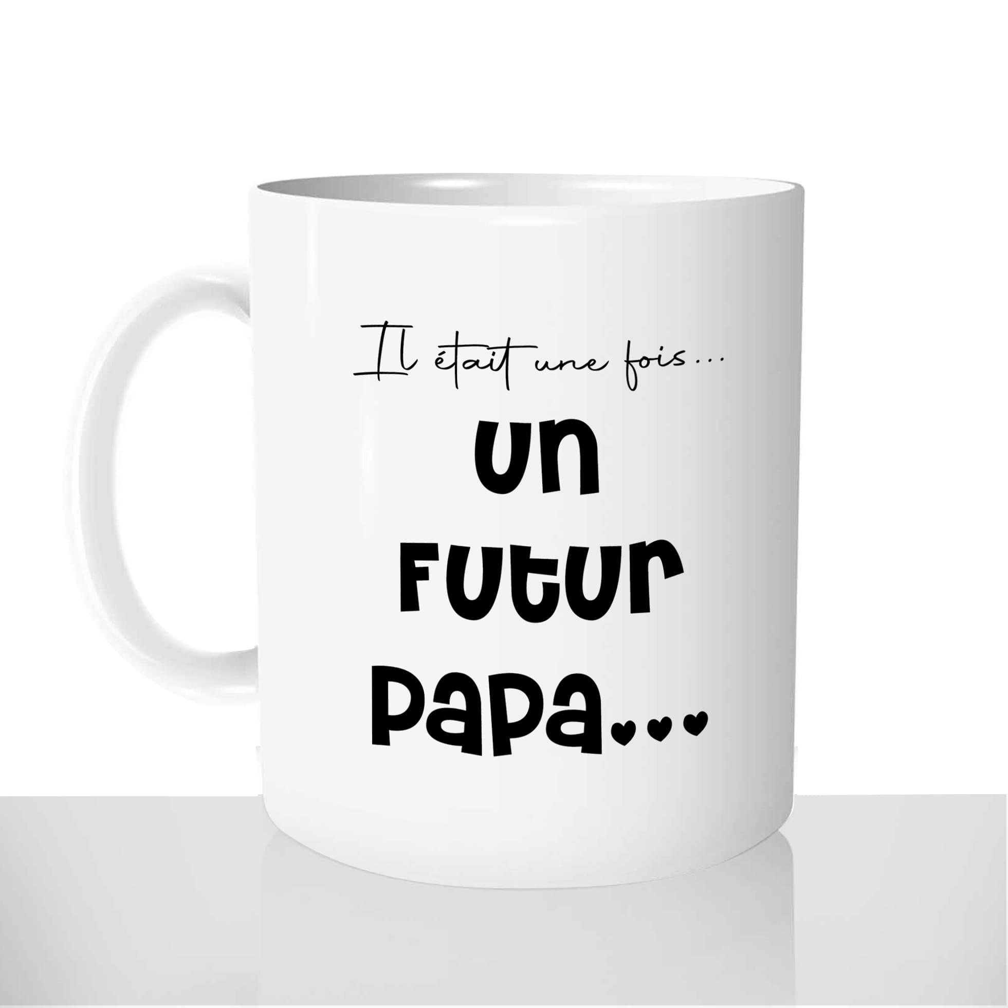 mug-blanc-11oz-325ml-céramique-tasse-cadeau-il-était-une-fois-un-futur-papa-fête-des-pères-coeur-naissance-annonce-de-grossesse-mignon
