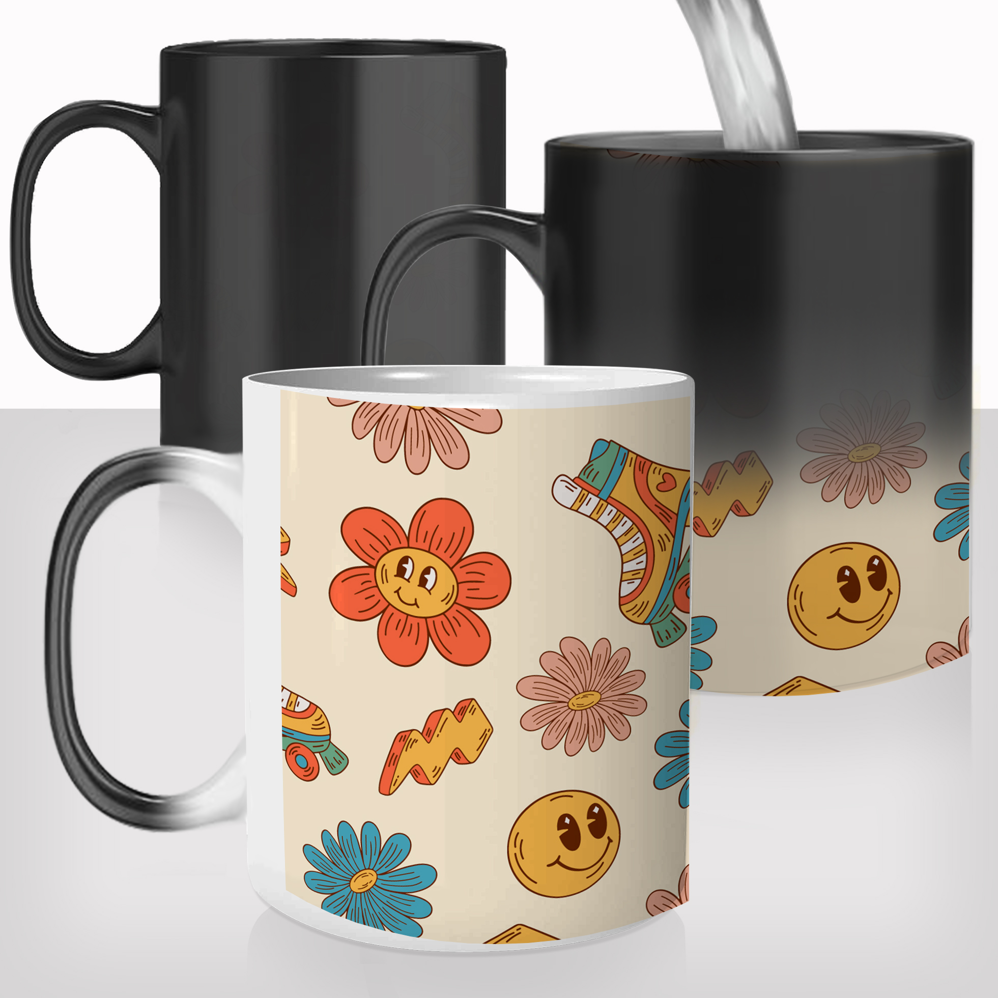 mug-magique-tasse-thermoréactive-céramique-années-80-roller-flower-smiley-éclair-original-mignon-vintage-kitsch