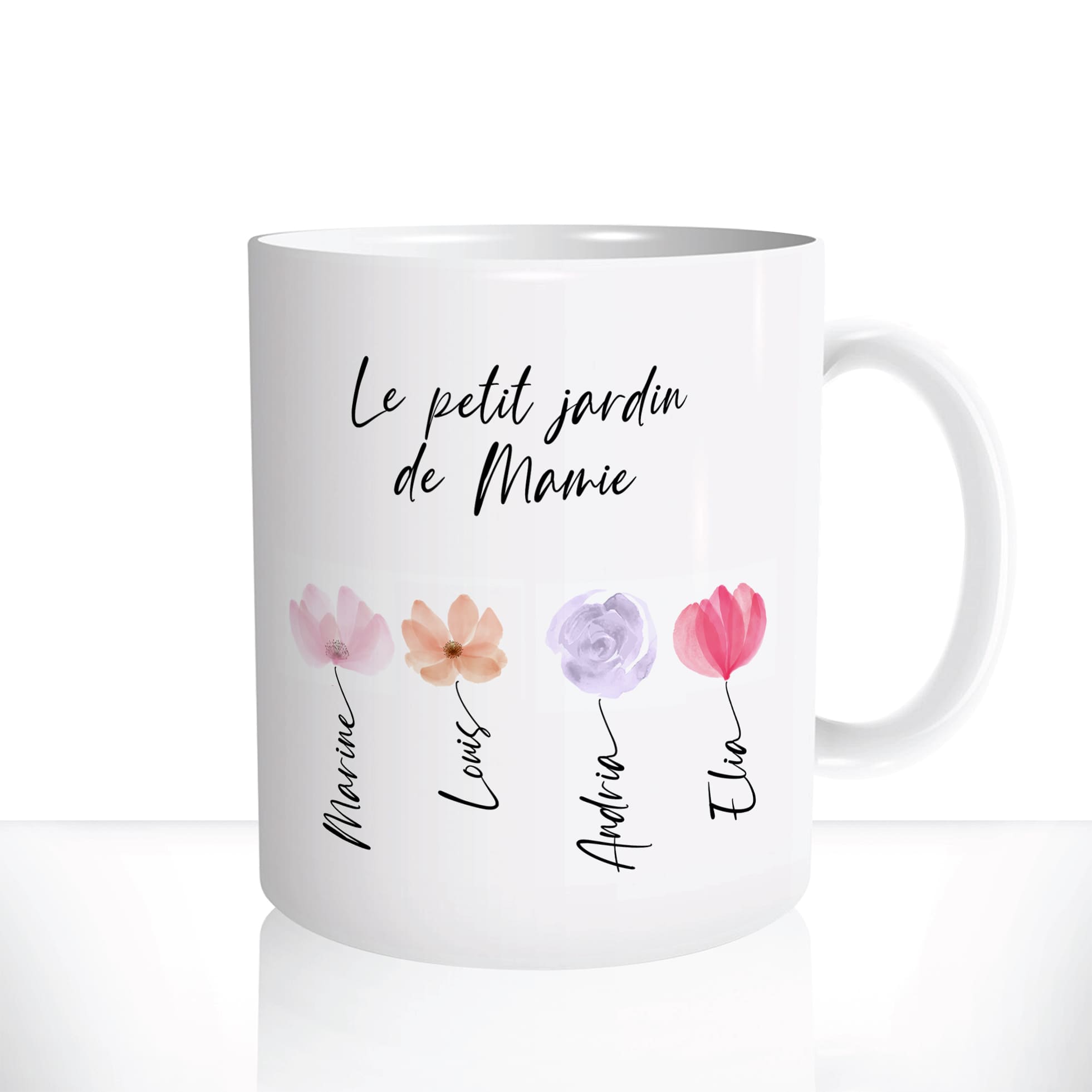 mug-tasse-Blanche-céramique-fête-des-grands-meres-mamie-fleurs-petit-jardin-petits-enfants-mignon-amour2