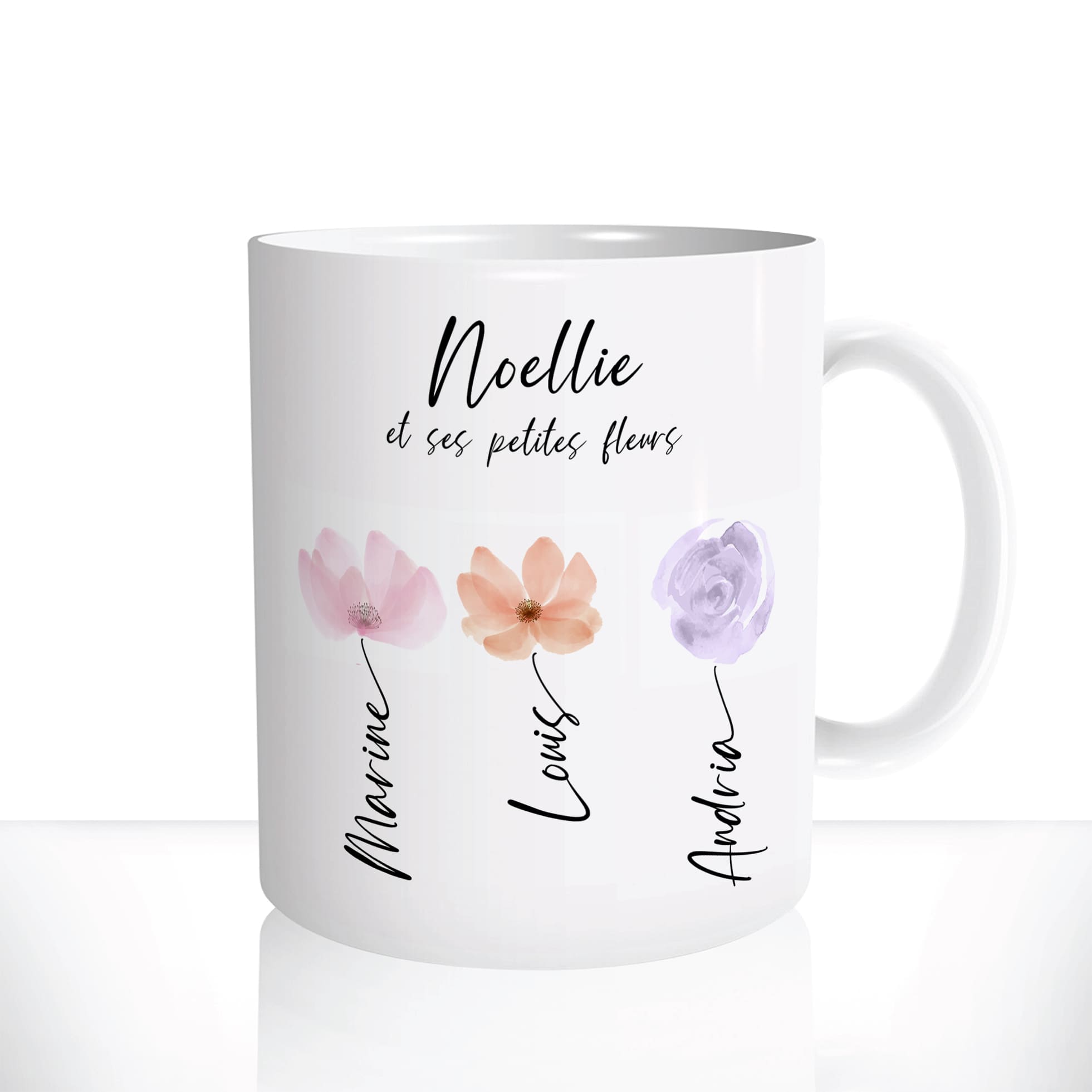 mug-tasse-Blanche-céramique-fête-des-meres-maman-et-ses-petites-fleurs-flowers-enfants-prenoms-personnalisables-mignon2