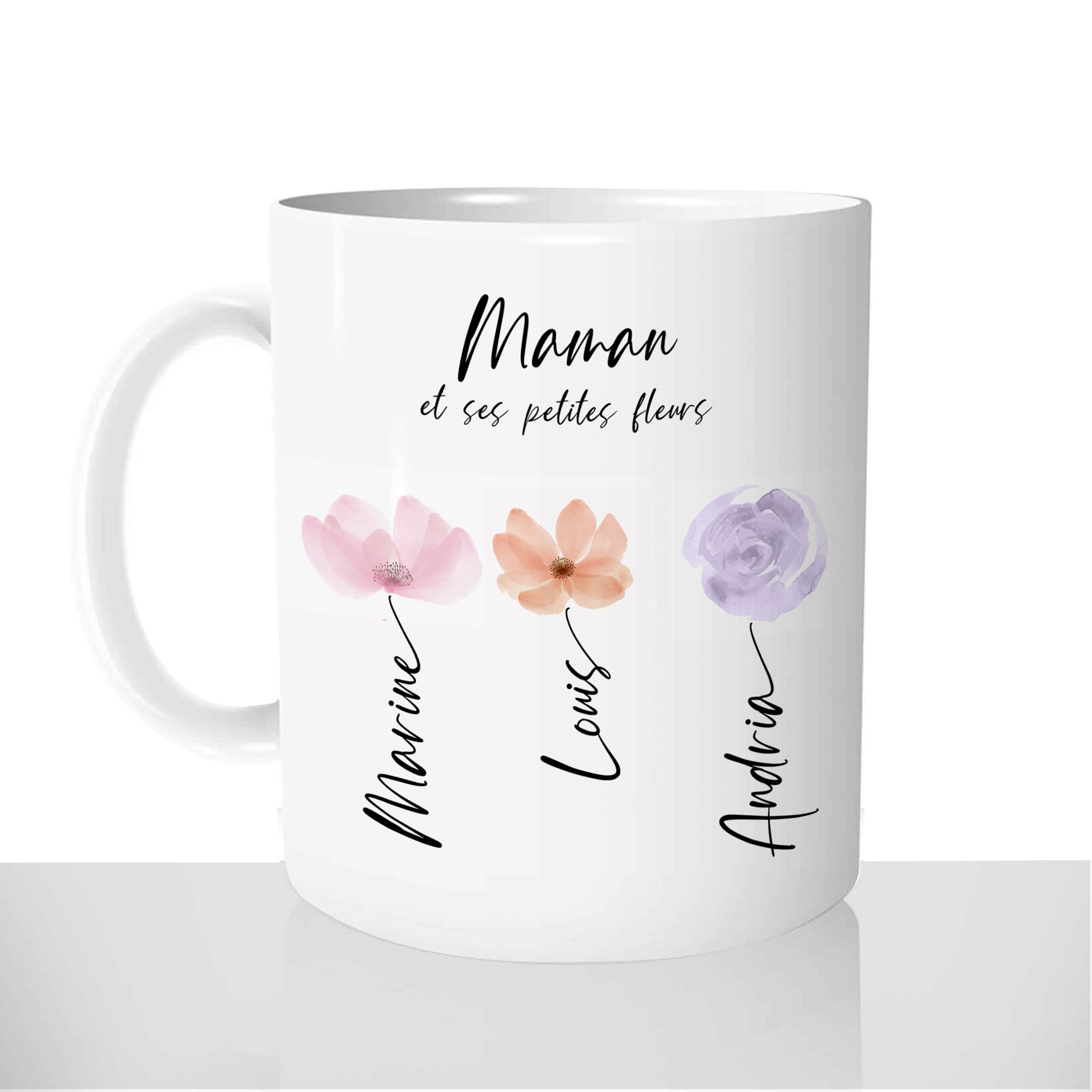 mug-tasse-Blanche-céramique-fête-des-meres-maman-et-ses-petites-fleurs-flowers-enfants-prenoms-personnalisables-mignon