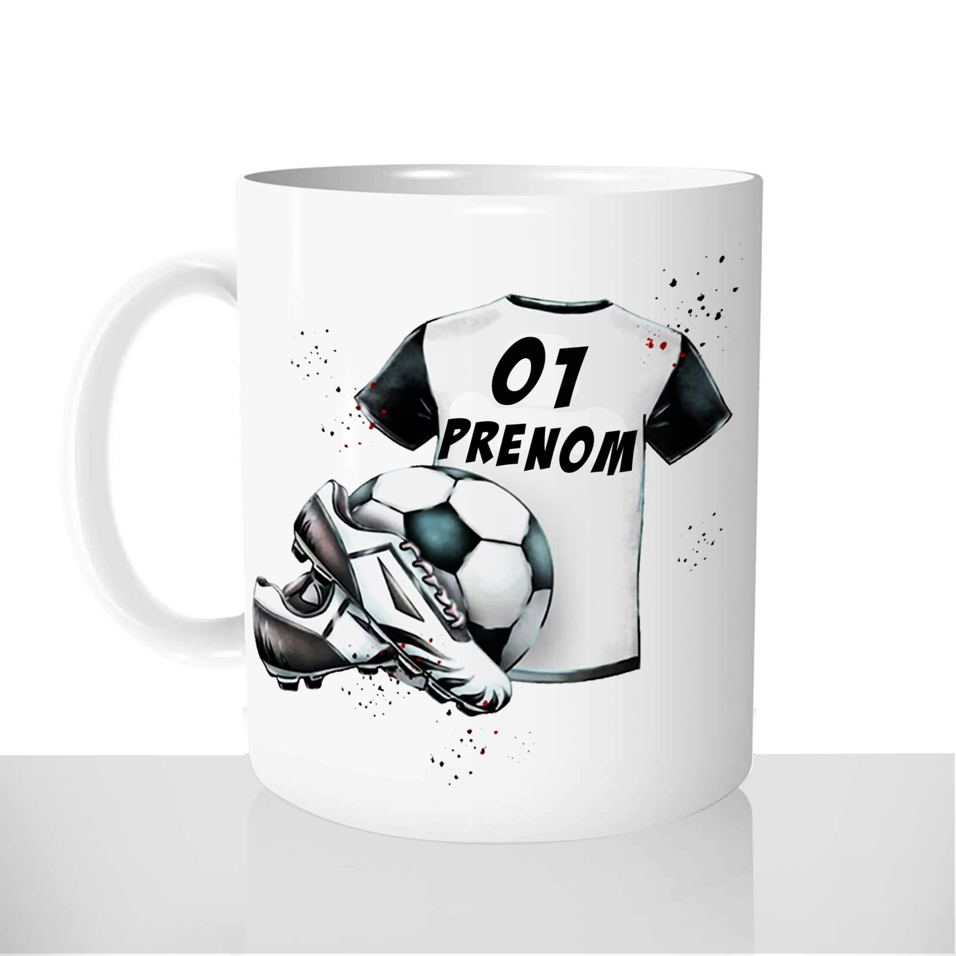 mug-tasse-Blanche-céramique-football-foot-maillot-de-footballeur-prenom-personnalisable-ballon-chaussures-a-crampons-sport