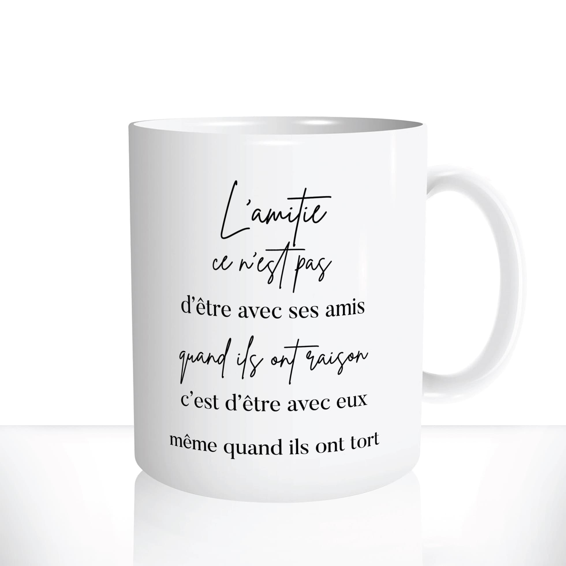 mug-tasse-Blanche-céramique-lamitié-raison-ou-tort-citation-amis-copains-mignon-drôle2