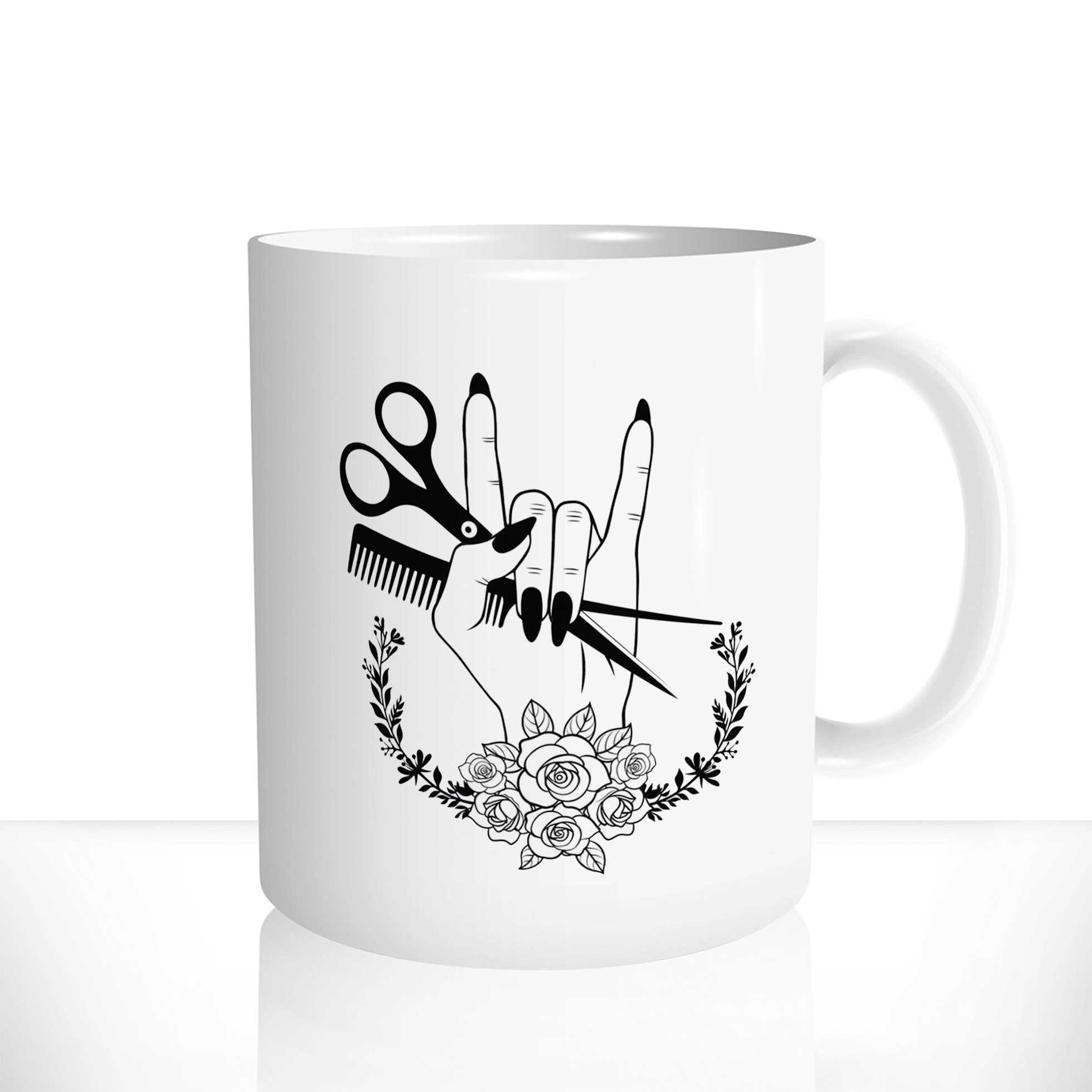 mug-blanc-tasse-céramique-coiffeuse-salon-de-coiffure-bts-cap-fleurs-peigne-ciseaux-de-coiffeur-ecole-cadeau2