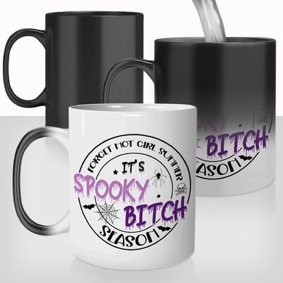 mug-magique-personnalisable-thermoreactif-tasse-thermique-halloween-spooky-bitch-season-pétasse-tete-de-mort-araignée-fun-idée-cadeau-original
