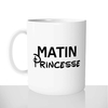 mug classique en céramique 11oz personnalisé personnalisable photo citation matin princesse reveil pârfait belle naturel femme fun offrir cadeau
