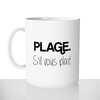 mug classique en céramique 11oz personnalisé personnalisable photo plage s'il vous plait vacances offrir cadeau chou