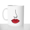 mug classique en céramique 11oz personnalisé personnalisation photo femme dessin rouge a levres offrir cadeau chou