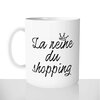 mug classique en céramique 11oz personnalisé personnalisation photo la reine du shopping mode copine personnalisable offrir cadeau chou