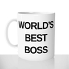 mug classique en céramique 11oz personnalisé personnalisation photo série  the office world's best boss patron michael scott offrir cadeau