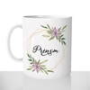 mug classique en céramique 11oz personnalisé personnalisation photo couronne de fleurs prenom personnalisable offrir cadeau