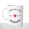 mug classique en céramique 11oz personnalisé personnalisation photo j'peux pas je suis maman naissance grossesse chou offrir cadeau