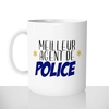 mug classique en céramique 11oz personnalisé personnalisation photo meilleur agent de police policier personnalisable cadeau