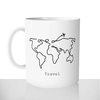 mug classique en céramique 11oz personnalisé personnalisation photo mapemonde travel monde carte avion voyageur personnalisable cadeau
