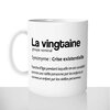 mug classique en céramique 11oz personnalisé personnalisation photo anniversaire la vingtaine definition 20 ans fun personnalisable cadeau