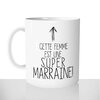 mug classique en céramique 11oz personnalisé personnalisation photo cette femme est une super marraine enfant offrir cadeau chou personnalisable