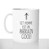 mug classique en céramique 11oz personnalisé personnalisation photo cet homme est un parrain cool grossesse cadeau chou personnalisable