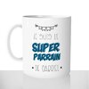 mug classique en céramique 11oz personnalisé personnalisation photo je suis le super parrain de prenom enfant cadeau personnalisable