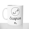 mug classique en céramique 11oz personnalisé personnalisation photo signe astro constellation scorpion cadeau personnalisable