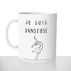 mug classique en céramique 11oz personnalisé personnalisation photo sport je suis danseuse danse classique ballerine ballet prenom personnalisable