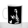 mug classique en céramique 11oz personnalisé personnalisation photo héros supêrman noir et blanc prenom personnalisable cadeau