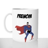 mug classique en céramique 11oz personnalisé personnalisation photo héros superman homme prenom personnalisable cadeau