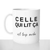 mug classique en céramique 11oz personnalisé personnalisation photo celle suis lit ca trop moche mocheté copine personnalisable cadeau