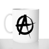 mug classique en céramique 11oz personnalisé personnalisation photo lettre A anarchy Ananrchie prenom personnalisable