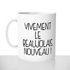 mug classique en céramique 11oz personnalisé personnalisation photo vivement le beaujolais nouveau prenom personnalisable
