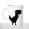 mug classique en céramique 11oz personnalisé personnalisation photo dinosaure no internet pixels personnalisable