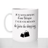 mug-blanc-brillant-personnalisé-citation-phrase-tasse-thérapie-shopping-soldes-démarque-mode-haul-fille-fun-idée-cadeau-original