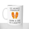 mug-blanc-céramique-11oz-france-mugs-surprise-pas-cher-les-vacances-commencent-rtt-plage-apéro-tongues-claquettes