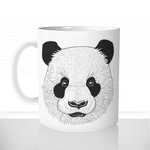 mug classique en céramique 11oz personnalisé personnalisable photo dessin mignon animal tete de panda cool offrir cadeau chou