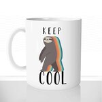 mug classique en céramique 11oz personnalisé personnalisable photo dessin mignon animal paresseux kee cool design offrir cadeau chou