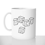 mug classique en céramique 11oz personnalisé personnalisation photo fuck u you cubes anglais offrir cadeau chou