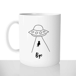mug classique en céramique 11oz personnalisé personnalisation photo bye extraterrestre alien ovni offrir cadeau chou
